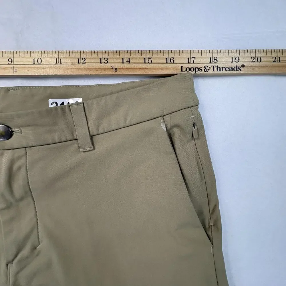 Lululemon Commission Relaxed Shorts Mens 32 Khaki Warpstreme 10” Chino